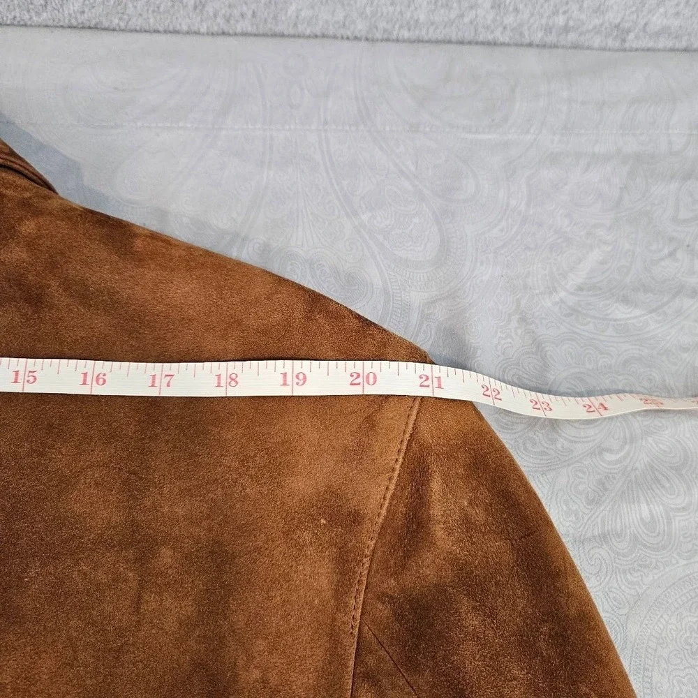Marshall Field's Mens Brown Suede Leather Blazer Jacket 46R Vintage